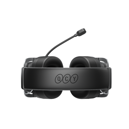 Auriculares QCY Heroad VT200 Edição Tri-Mode com microfone, preto, design moderno para experiência áudio ótima