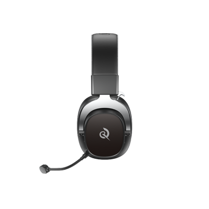 Auricular gaming Heroad VT200 Edição Tri-Mode com microfone e design elegante em preto e prata.