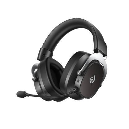 Auricular gaming Heroad VT200 Edição Tri-Mode com microfone e logótipo, preto-prata, para PC e consolas