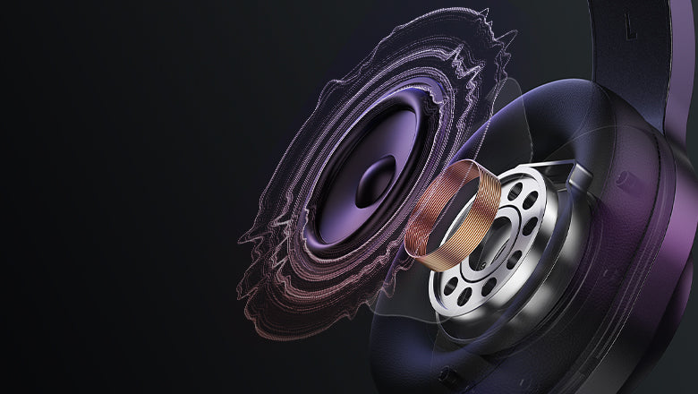 Auriculares silenciosos com som premium e design elegante.
