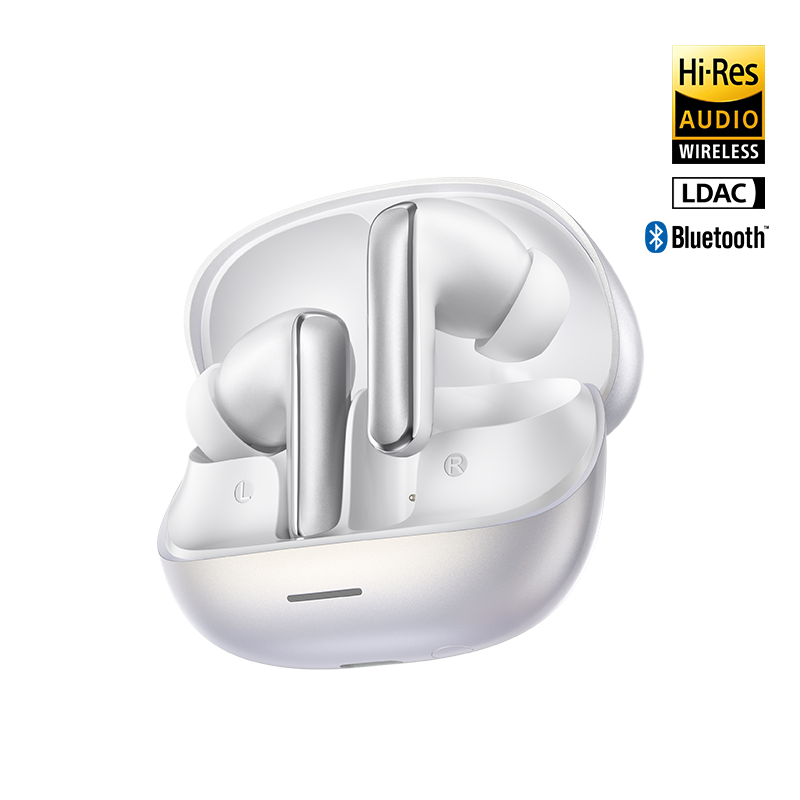 MeloBuds N65 – auriculares sem fios brancos Hi-Res com LDAC e Bluetooth.