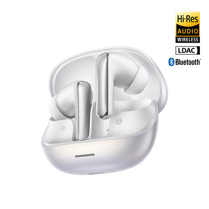 MeloBuds N65 – auriculares sem fios brancos Hi-Res com LDAC e Bluetooth.