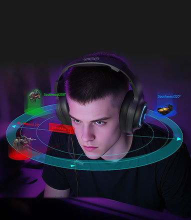 Auriculares gaming com iluminação RGB para uma experiência de jogo imersiva