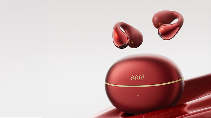 Auriculares intra-auriculares vermelhos