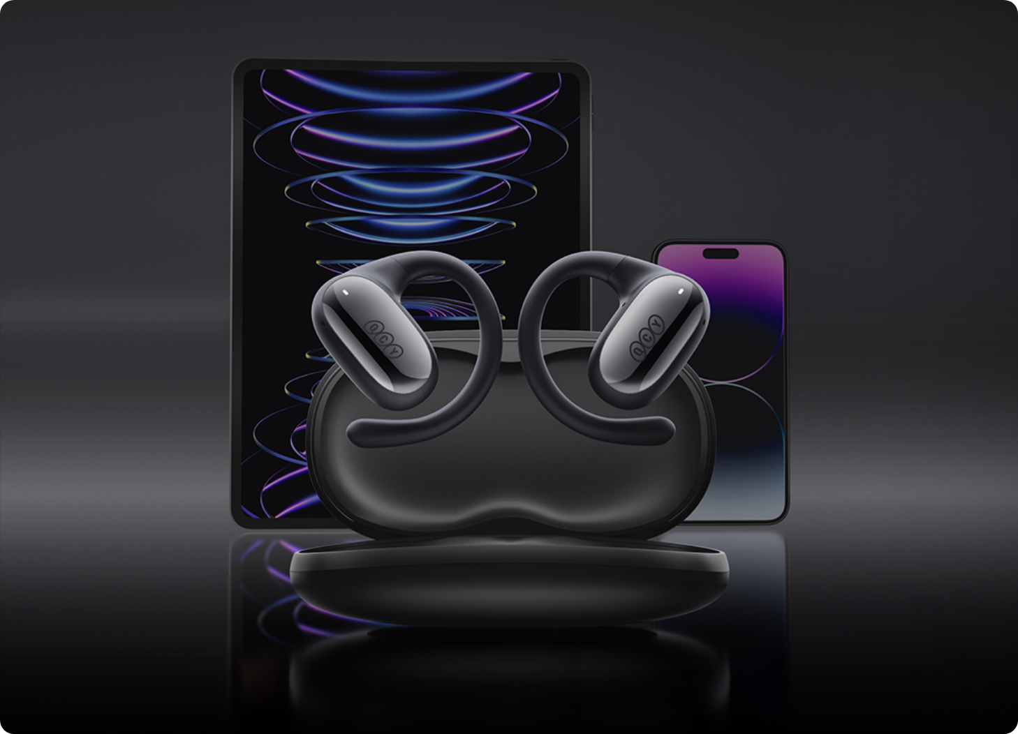Auriculares desportivos intra-auriculares QCY T13 com gancho para orelha, sem fios, à prova de água IPX5, para iPhone e Android.