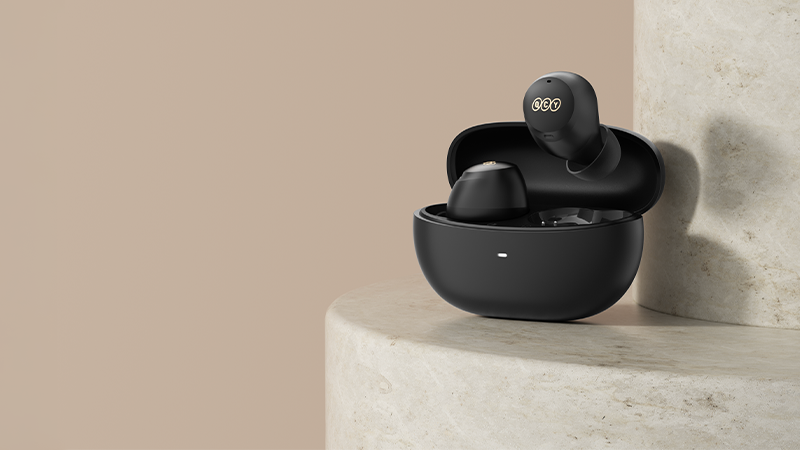 Auriculares em forma de feijão