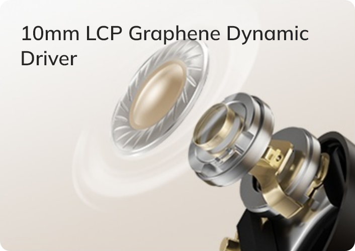 Driver dinâmico de grafeno LCP de 10mm para qualidade de som superior em auscultadores