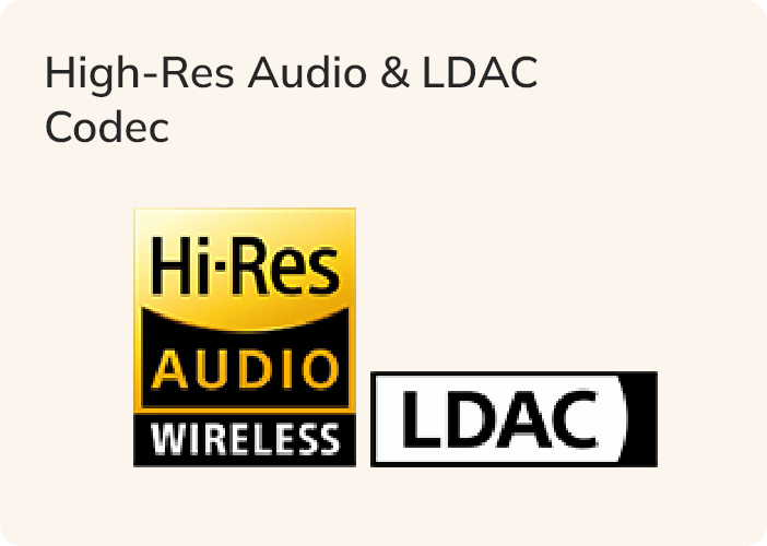 Áudio de Alta Resolução e Codec LDAC – Logótipo para reprodução HiFi sem fios