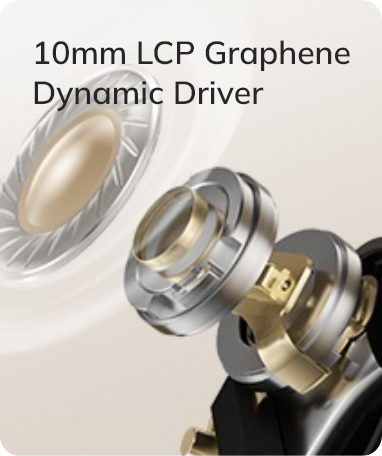 Driver dinâmico de grafeno LCP de 10 mm para auscultadores de alta qualidade