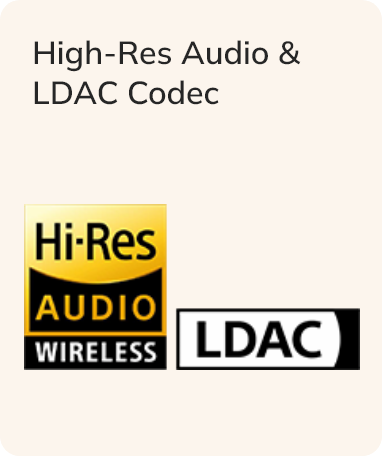 Logótipo de Áudio de Alta Resolução e Codec LDAC.