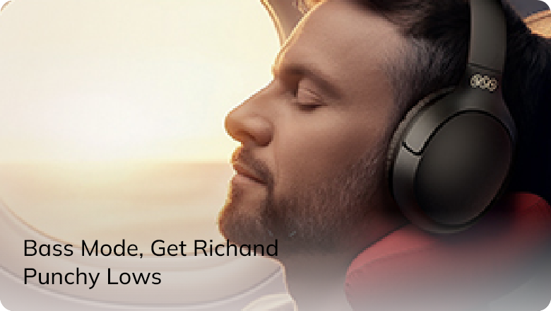Auriculares com modo de graves para um som rico.