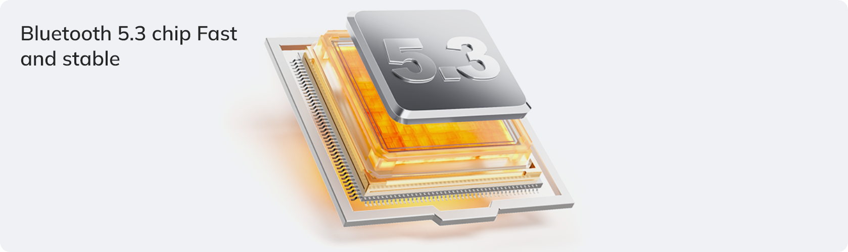 Chip Bluetooth 5.3 – rápido e estável para conexões fiáveis