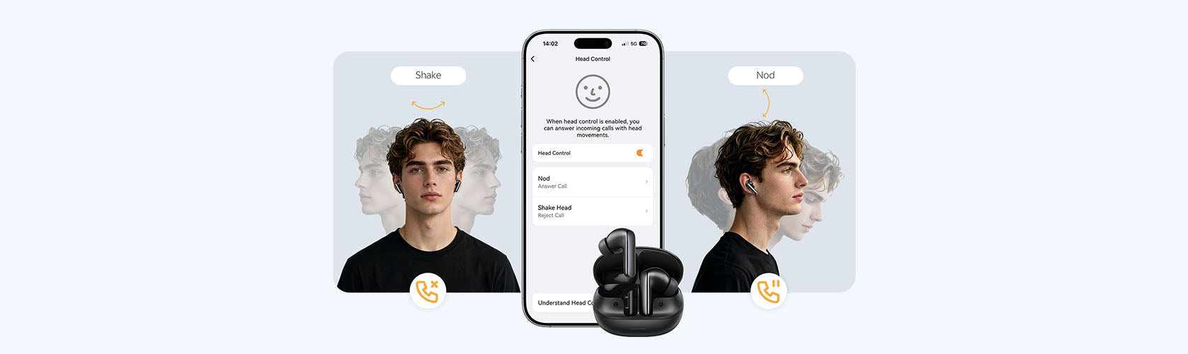AirPods Pro com controlo por cabeça: acenar com a cabeça para atender, abanar a cabeça para rejeitar chamadas.