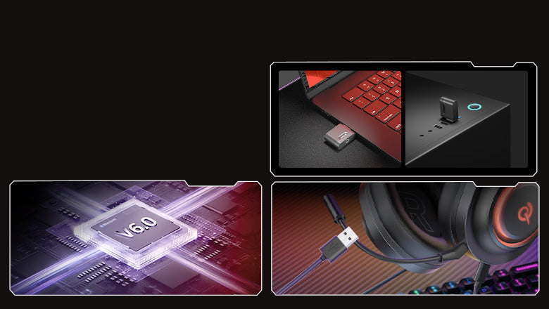 Portátil para jogos com teclado vermelho, chip V6.0 e auscultadores USB-C