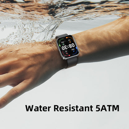 QCY Urban GS Smart Watch showcasing a clear display with time, date, and fitness tracking information