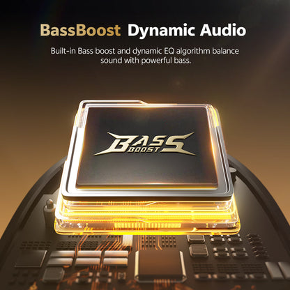 QCY Crossky R70 BassBoost Chip de Áudio Dinâmico com Bass Boost integrado e EQ dinâmico