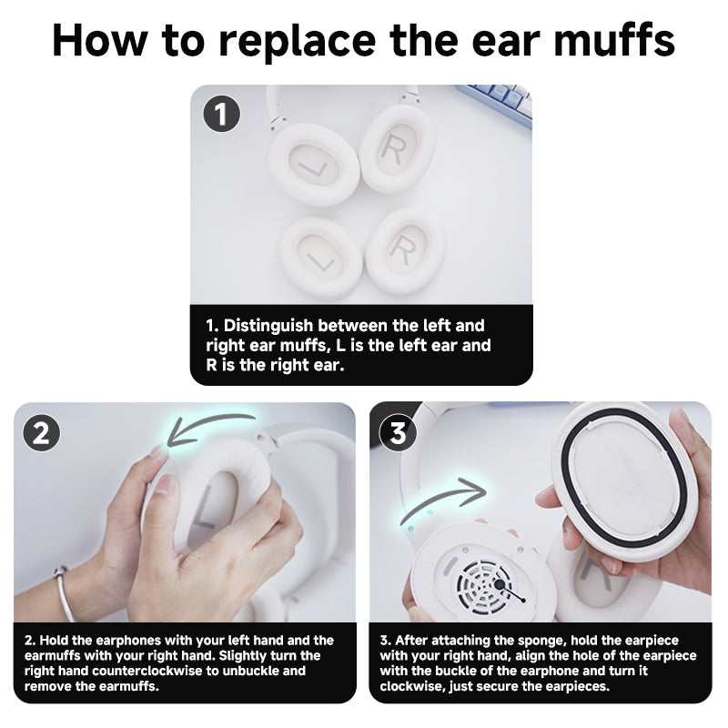 Qcy H3 Almofadas de Substituição para Auscultadores