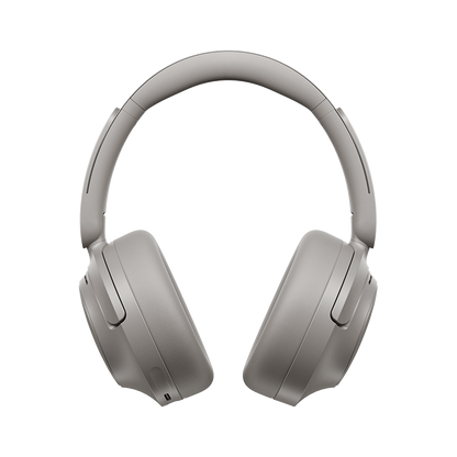 Auscultadores Over-Ear ANC Graue QCY H3S, vista frontal direta, superfície mate moderna em tons neutros.