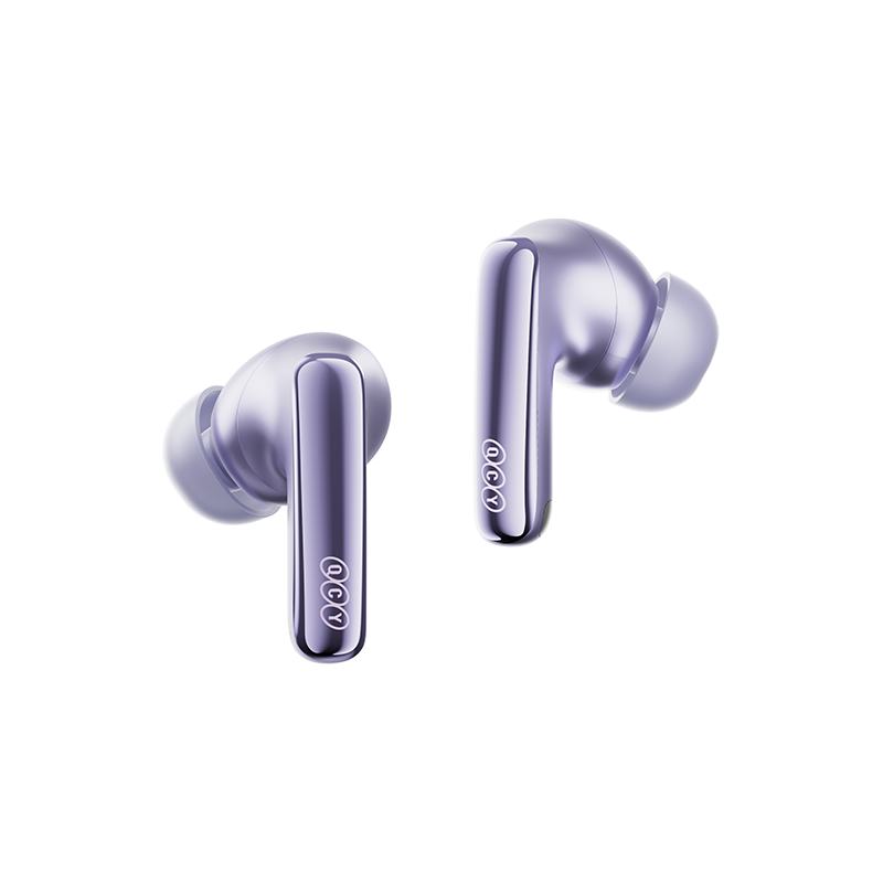 QCY MeloBuds N70 Lilás: Par de auscultadores lilás com proteção contra suor IPX5