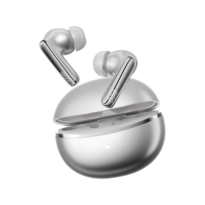 QCY MeloBuds N70 Titan: Estojo aberto com drivers duplos e som Hi-Res